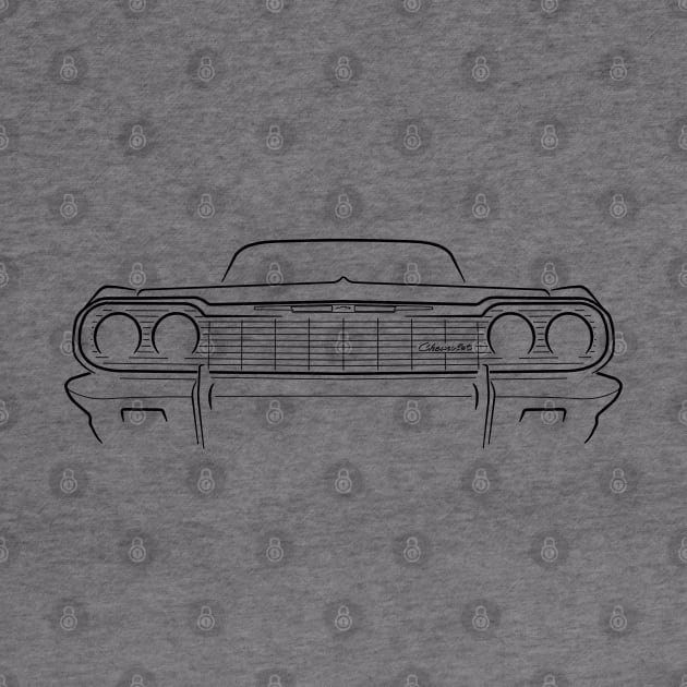 1964 Chevy Impala - front stencil, black by mal_photography